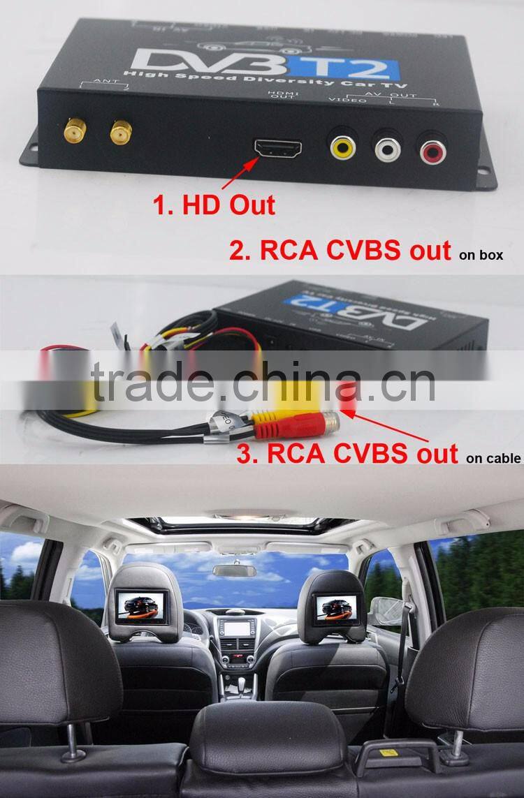Car DVB-T2 DVB-T MULTI PLP Digital TV Receiver automobile DTV box DVB-T221