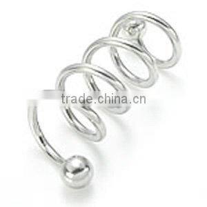 twister 5 hoops cork screw ear jewelry