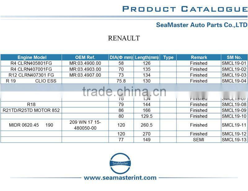 Cylinder liner for RENAULT 78*134mm