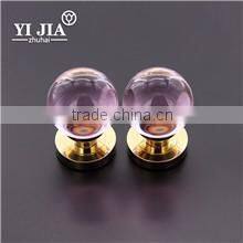 33 mm pink color square furniture hardware crystal knob