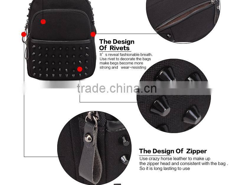 Export Bag Order Wholesale Red Cotton Small Canvas Backpack Bag