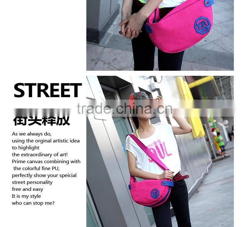 2015 New Arrival Lady Canvas Shoulder Bags for Womens with Many Colors Messenger Bags for Femal Students