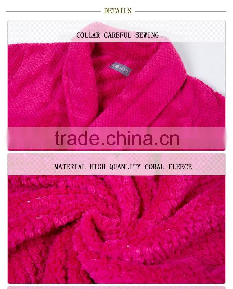 RED cotton bathrobe men, hotel bathrobe