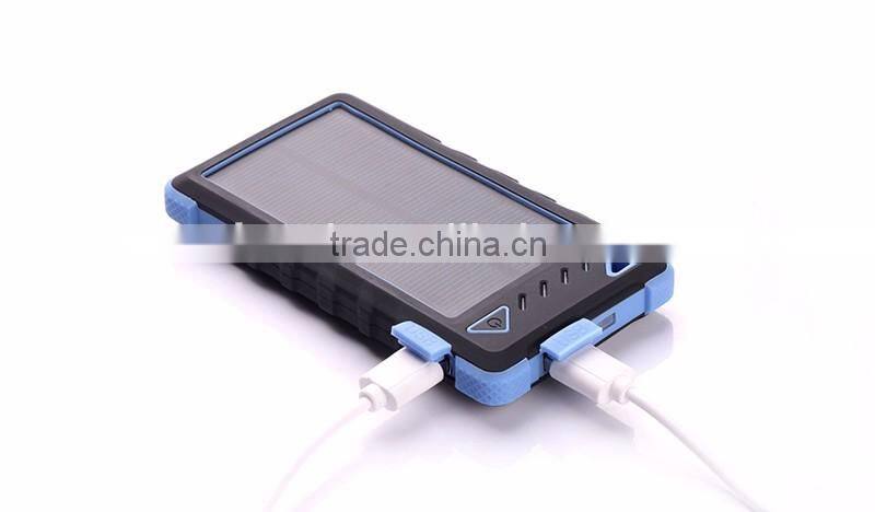 Outdoor real capacity solar power bank 8000mah waterproof IPX6