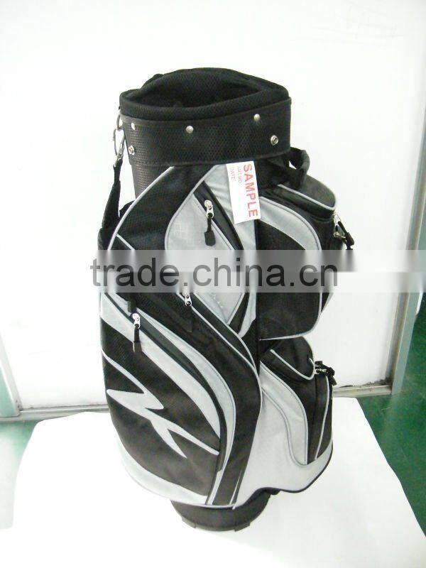 nylon golf cart bag with cooler pocket