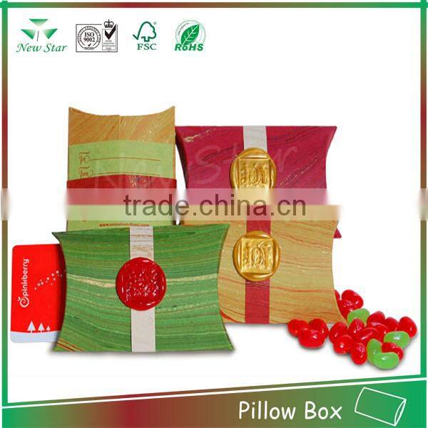 luxury black pillow gift box for wedding candy