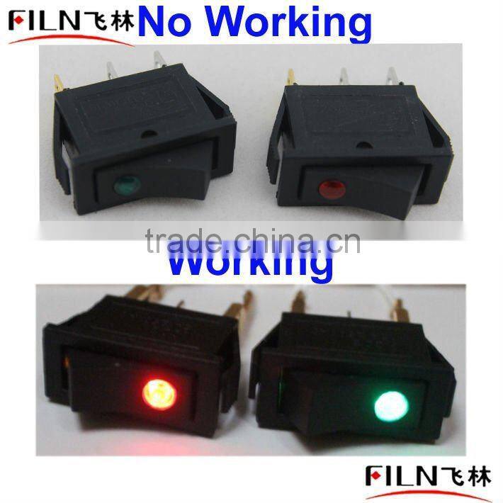 KCD3 Green and Red 12V 24V 220V double throw switch