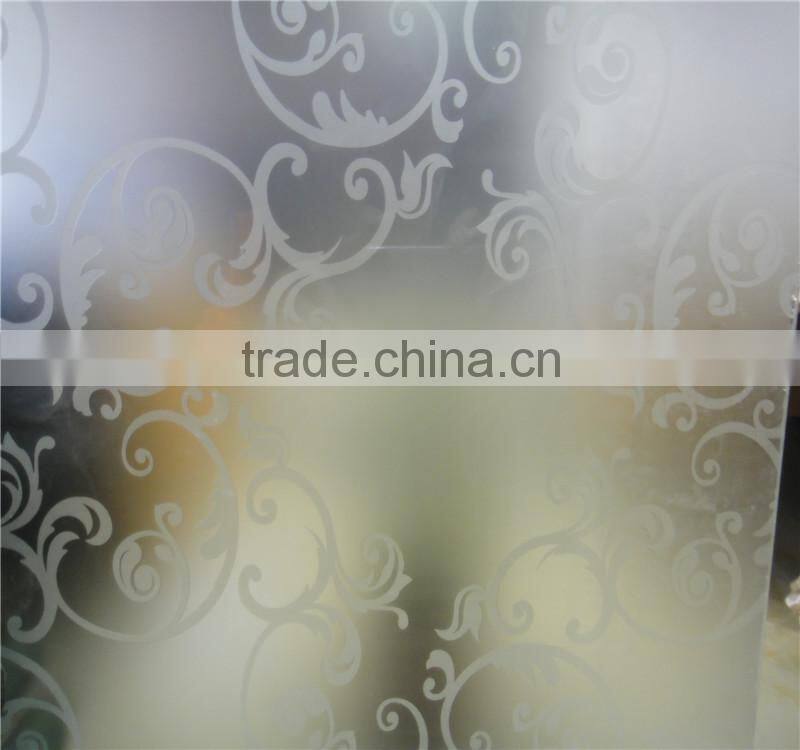 light acid etched glass,acid etched home design frosted glass, free glass etching designs