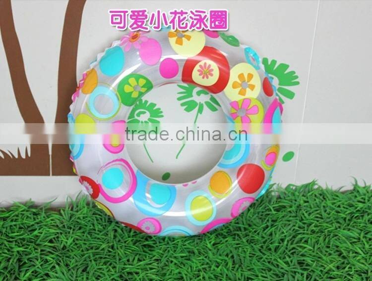 Colorful inflatable PVC swim ring, inflatable donut swimming ring for water sports
