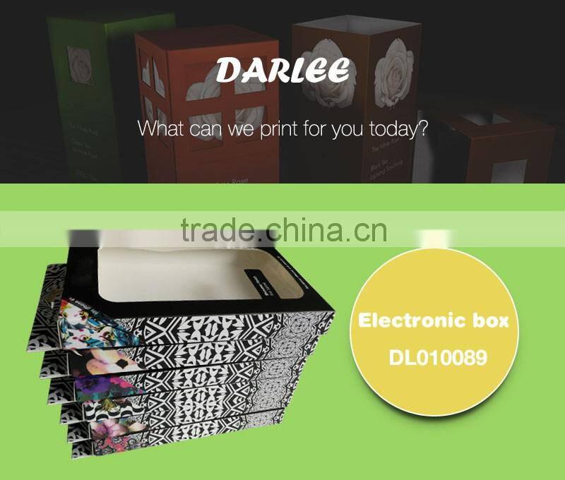 Hot sale different design embossed UV custom logo recyclable blister tray package box for iphone case