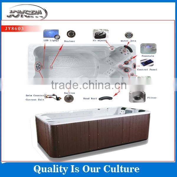 Large size freestanding , swim spa, whirlpool,balboa system CE& Rohs approved,JY8603