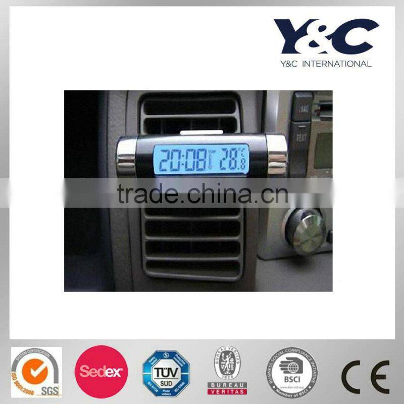 mini car air outlet digital electronic thermometer clock