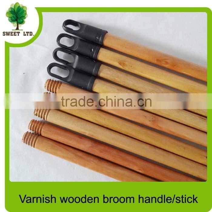 Factory price varnished wood mop handle soomth wood handle 120*2.2CM