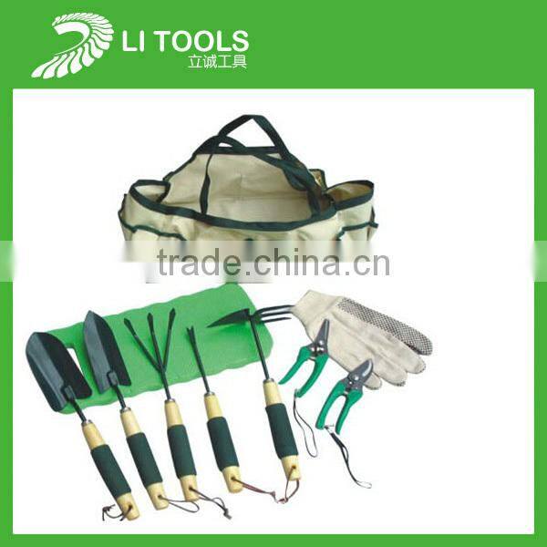 5 PCS wood handle iron kids garden tool set