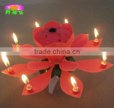 flowering musical birthday candle