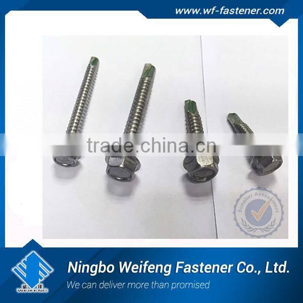 high quality stainless steel hex washer head self drill screw export to Chad