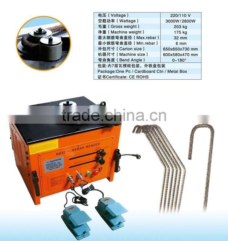 Good quality Small Steel Wire Bending Tool RB-25 Rebar Bender With Cutter