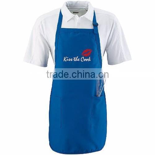 Hot wholesale super good quality black kitchen cooking embroidered bib apron
