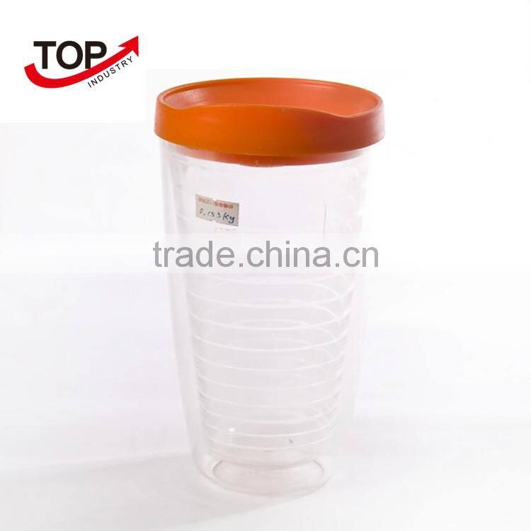 2016 double layered leakproof scald-proof plastic drinking cup with lip