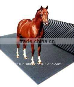 3-6mm black antislip wide ribbed rubber sheet