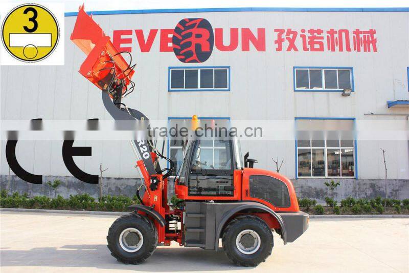 Qingdao Everun 2 Ton Wheel Loader Er20 with Snow Blade with CE