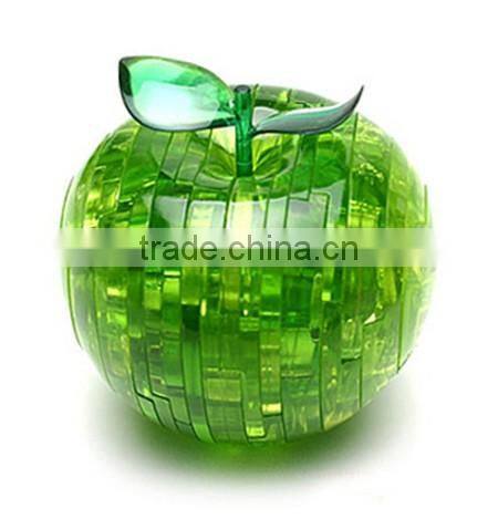 sweet 3D big red crystal apple jigsaw lovely house decor