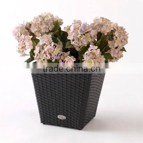 UV-resistant plastic rattan garden flower planter 2016 decorative plant pot
