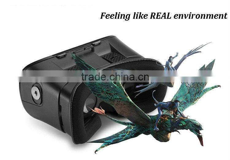 High quality cardboard vr viewe 3D VR Virtual Reality Headset 3D Glasses Adjust Cardboard VR BOX For any Smartphones IOS Android