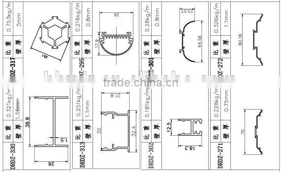 Aluminium extrusion LED light enclosure aluminum enclosure
