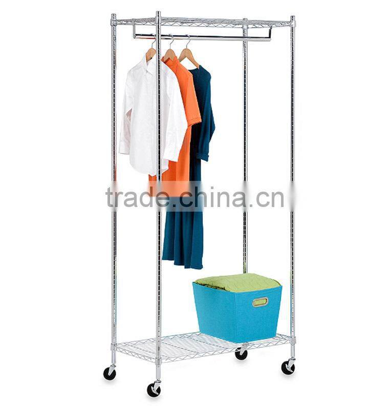 vivinature metal wire clothes hanger with storage rack