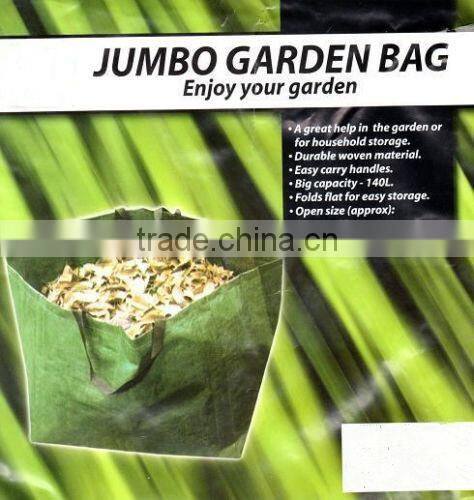 140 Liters Durable Woven Jumbo Garden Bag with 2 Carry Handle