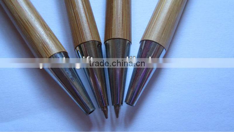 2015 New Eco Friendly Stylus Bamboo Pen with Metal Clip