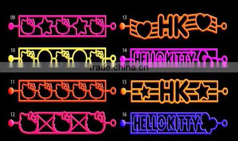 Cool tattoo designs hollow silicone bracelet