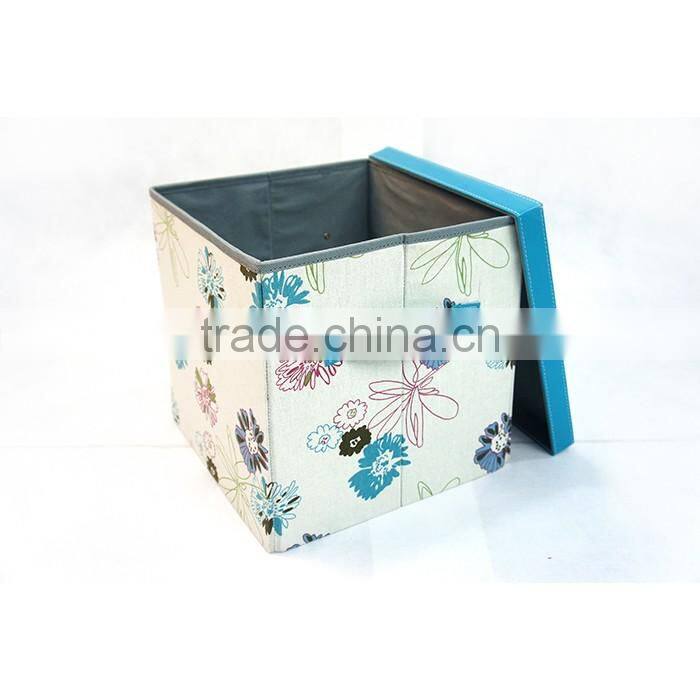 2 Piece Foldable Fabric Storage Cubes With Lid