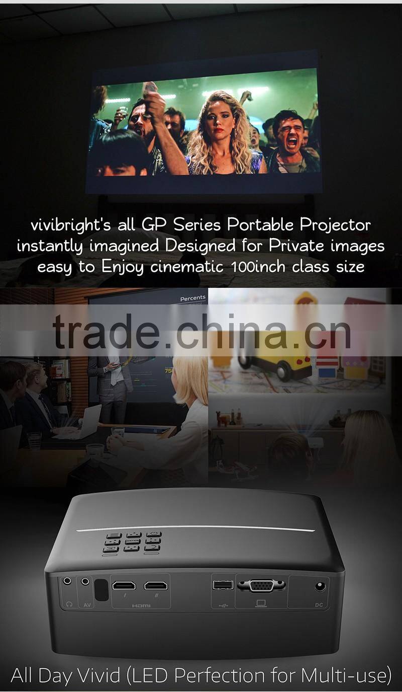 2017 newest design portable led projector 1800 lumens GP 80 led projector with home theater