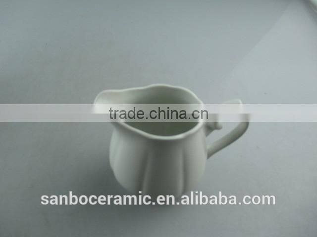 Cheap wholesale high white ceramic milk jug
