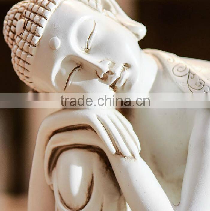 Hand carved resin sleeping Buddha statue