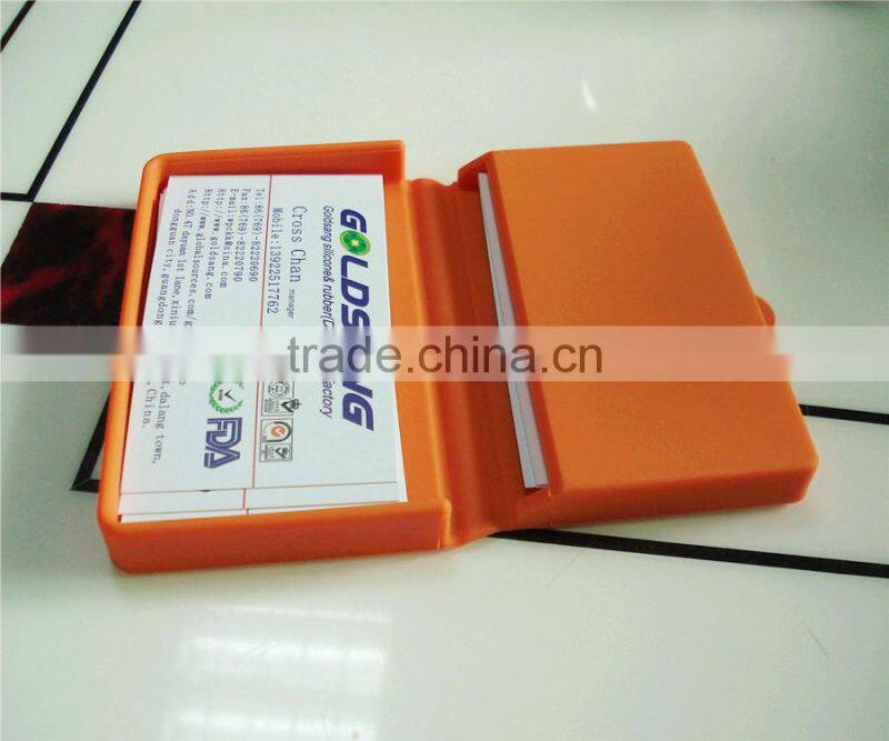 2015 Hot Sale Custom Make Colorful Silicone Business Card Holder