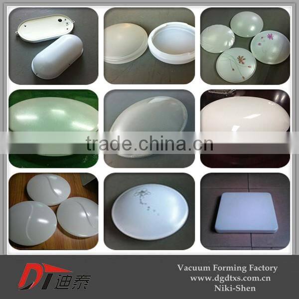 Plastic dome light covers by vacuum forming