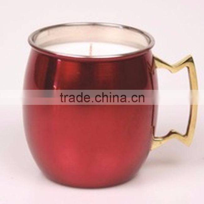 fancy copper hammerred tin candle