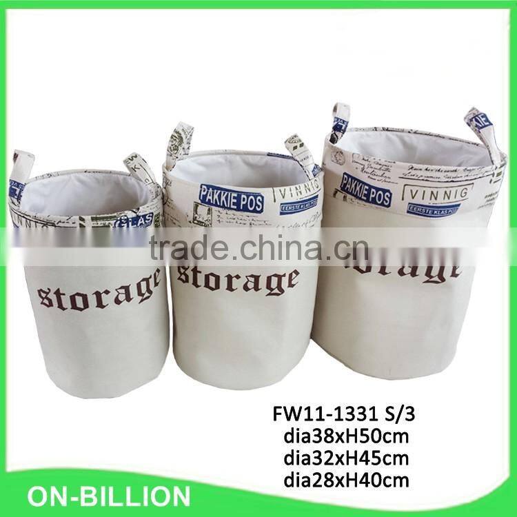 Cheap canvas folding fabric laundry basket