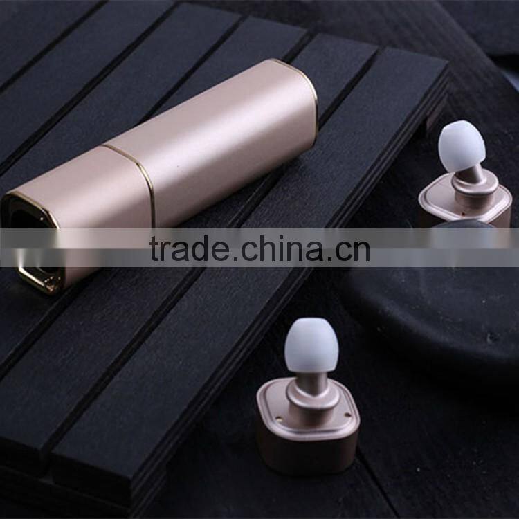 New luxury aluminum power bank with bluetooth headset for promotion gift