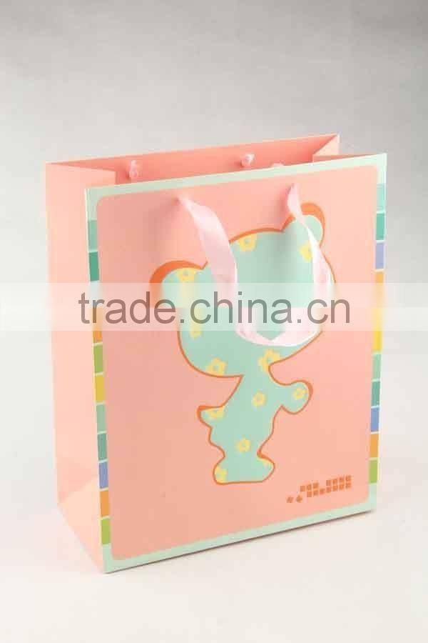 Shopping Paper Bag with animal pattern/Foldable Printed Gift Bag