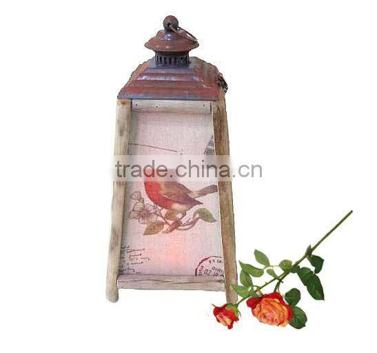 wooden lantern for candle