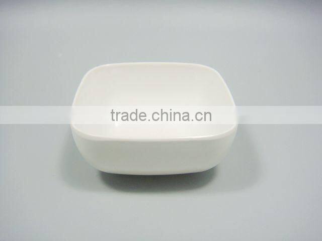 3"Unique Pure White Square Melamine Dishes