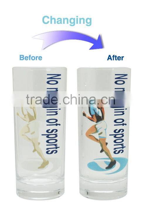 Custom LOGO Printed Cold Color Changing Glass Cups