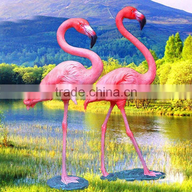 large resin garden statues life size fiberglass flamingo statue