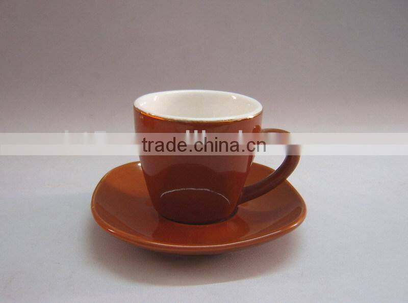solid color ceramic espresso cups mugs and saucer