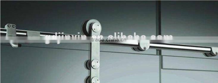 Stainless Steel Interior Frosted Glass Bathroom Door Tempered Glass Partition Sliding Door