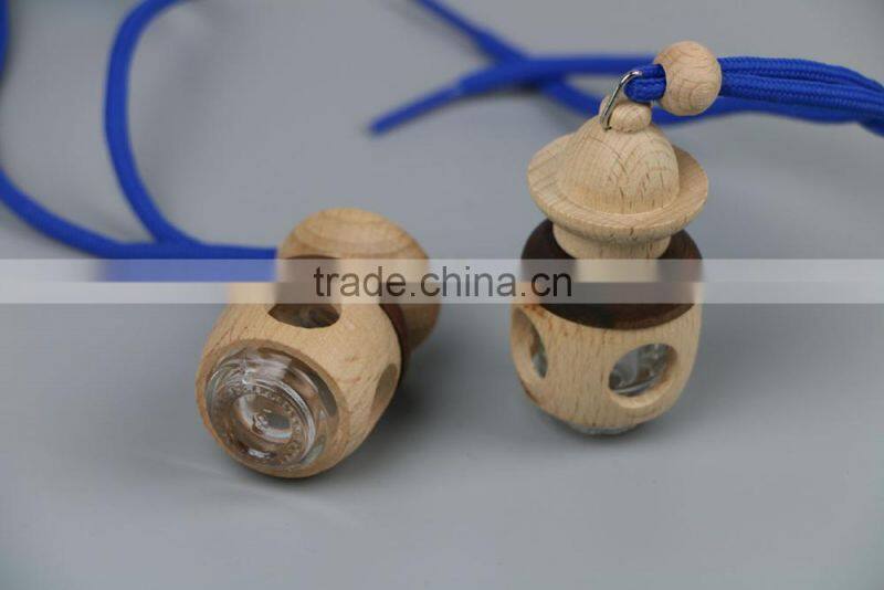 5ml Car Room Hanging Perfume Essential Oil Air Freshener Auto Glass Wood Bottle,Temple shape car perfume bottle